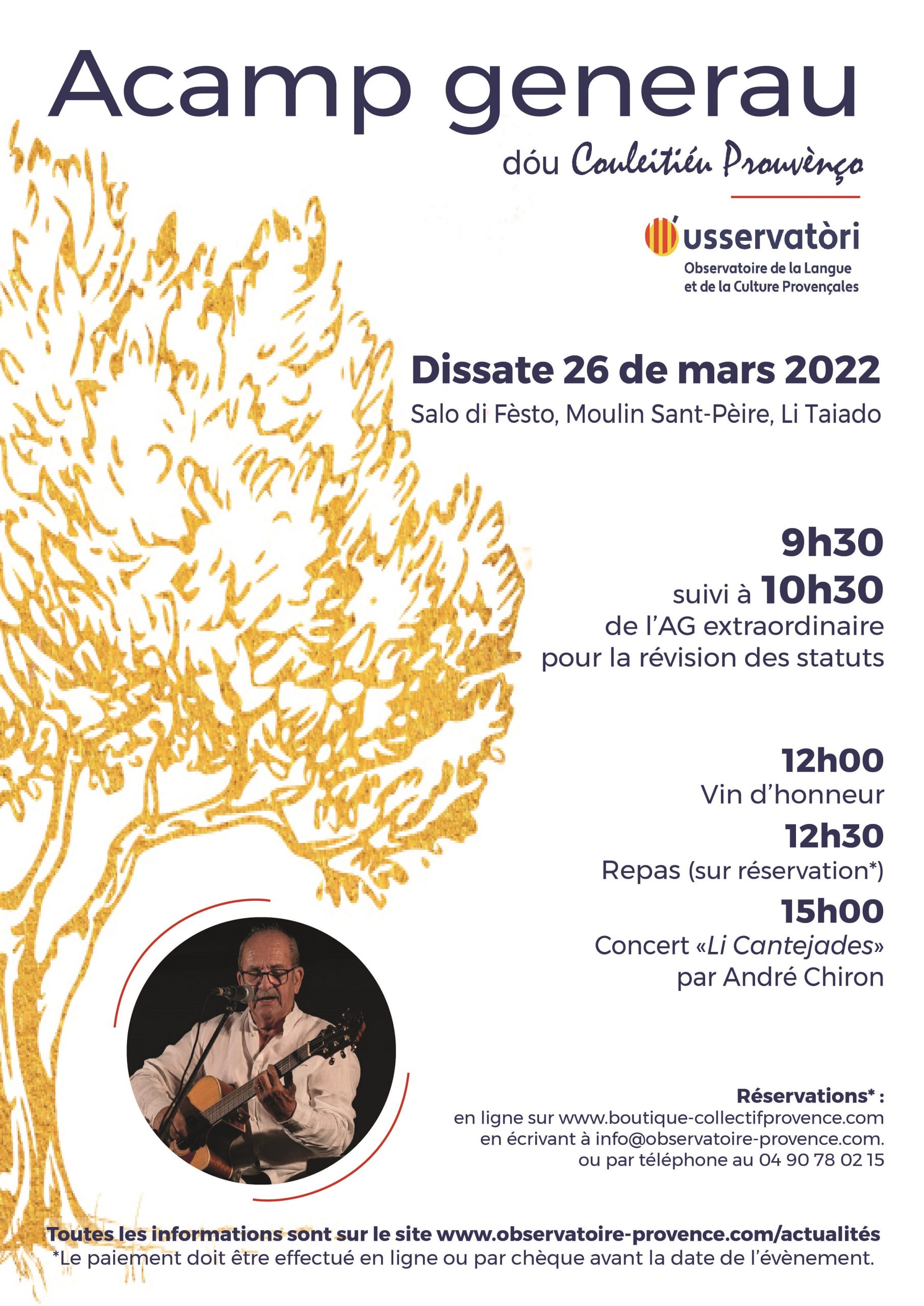 Affiche Assemblée générale du Collectif Provence avec programme de la journée
