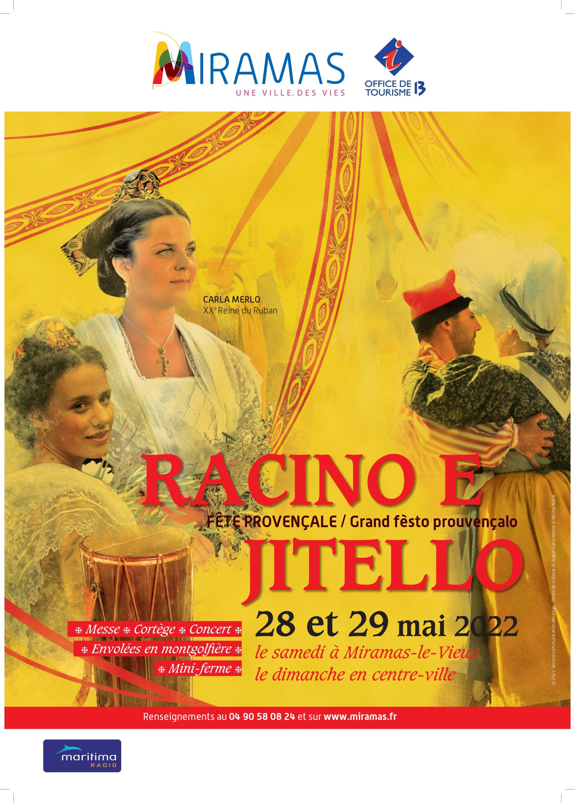 Affiche Racino e Jitello 2022 site de l'Observatoire de la langue et de la culture provençales