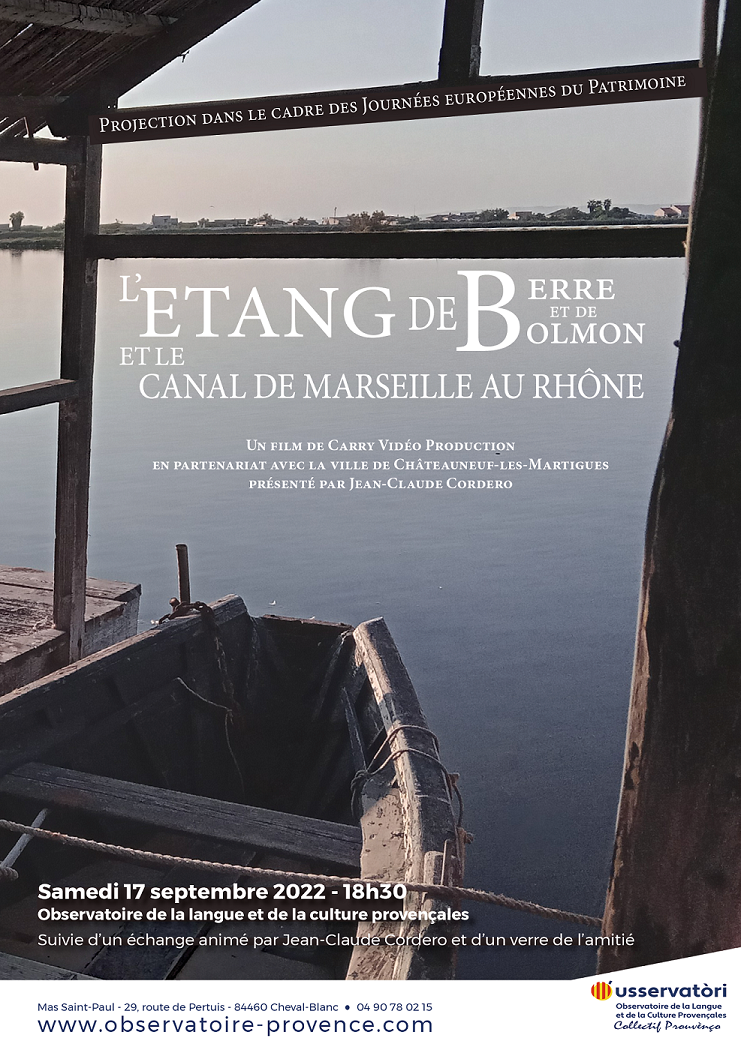 Etang de Berre et de Bolmon projection du film à l'Observatoire de la langue et de la culture provençales