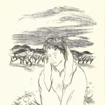 Illustration d'A. Jourdan pour la pièce Le Pâtre de Th. Aubanel édition 1946